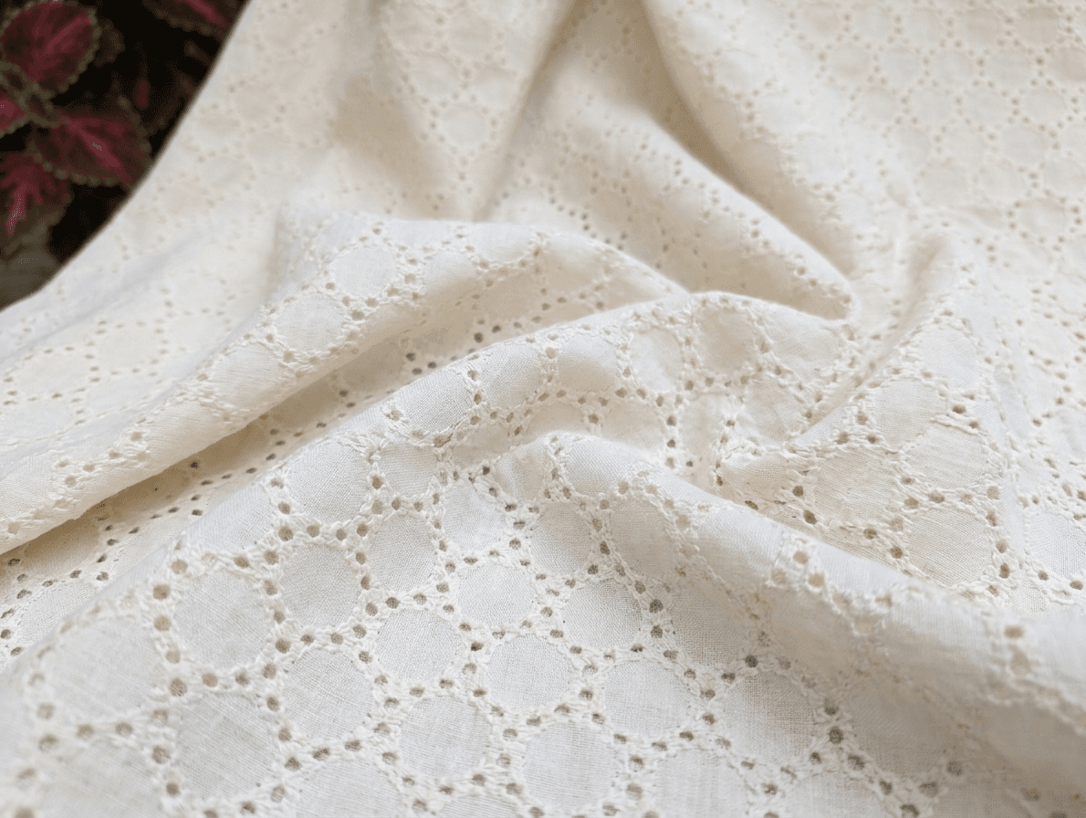 White Cotton Eyelet – view 1