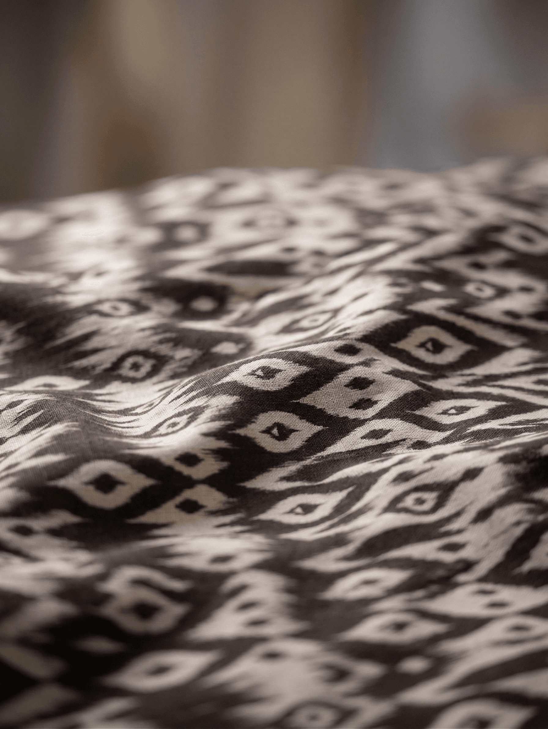 Black & White Handwoven Ikat – view 1
